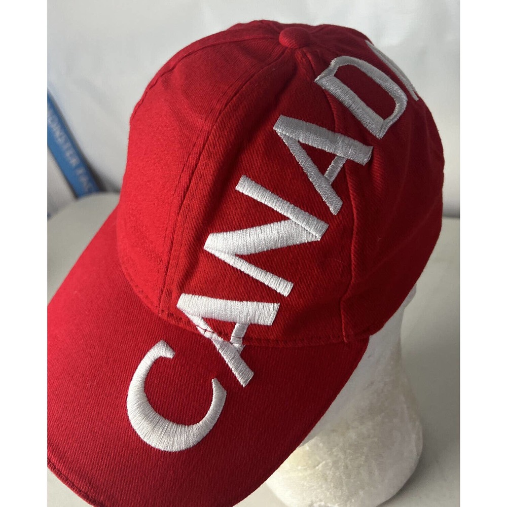 Team Canada Hat Cap Flag Strapback Big Spellout Sewn Stone Age Patriotic